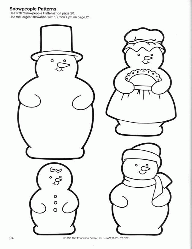 Bałwany kolorowanki